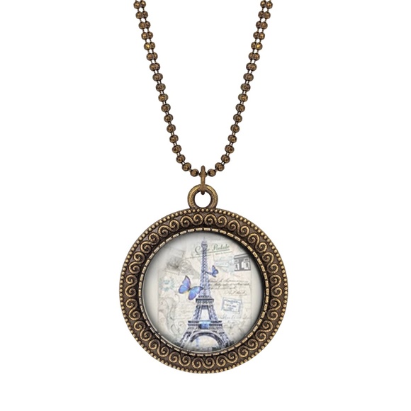 NWT Handmade One-of-a-Kind Eiffel Tower Pendant Necklace - Picture 1 of 1